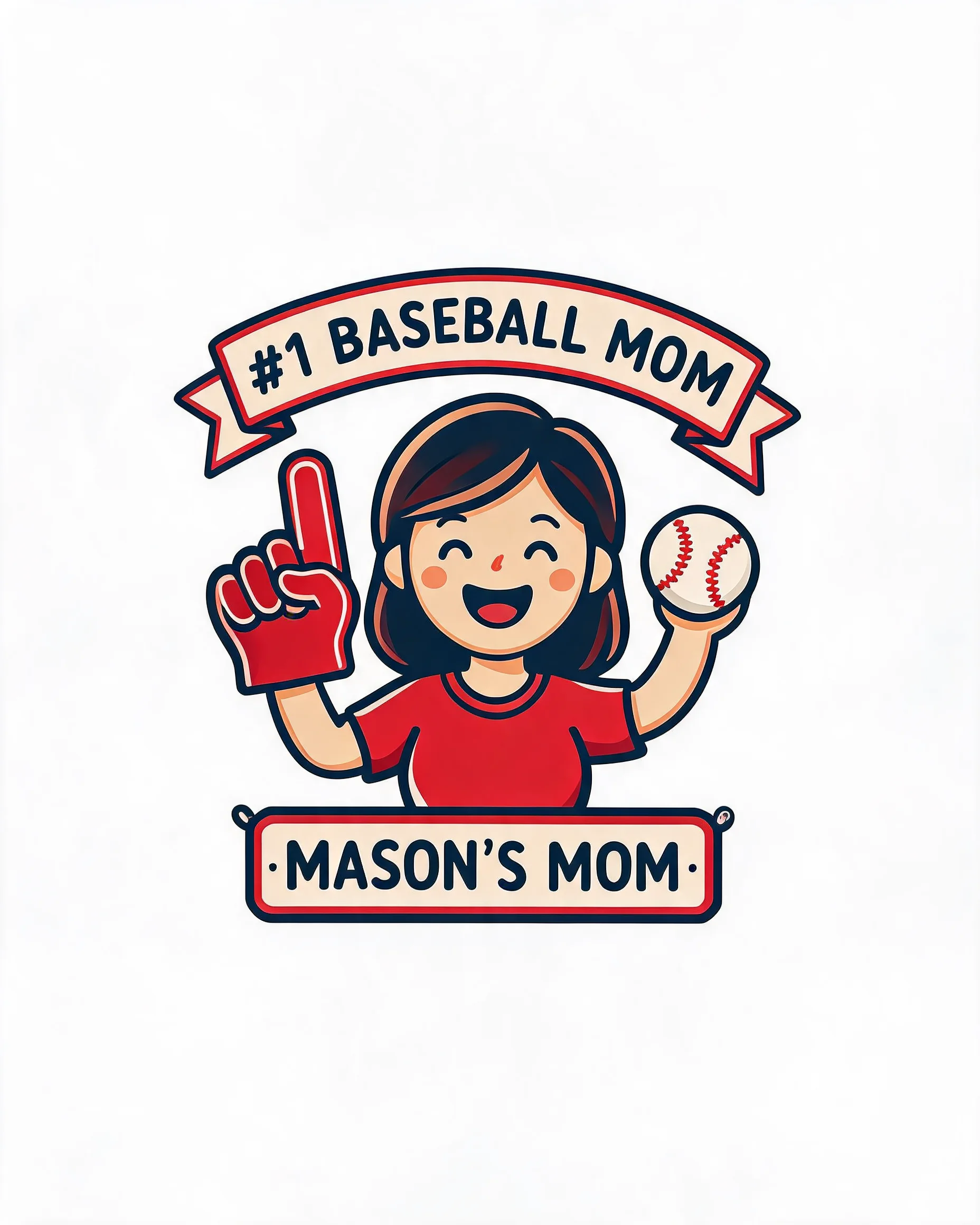Number One Baseball Mom Personalized Shirt