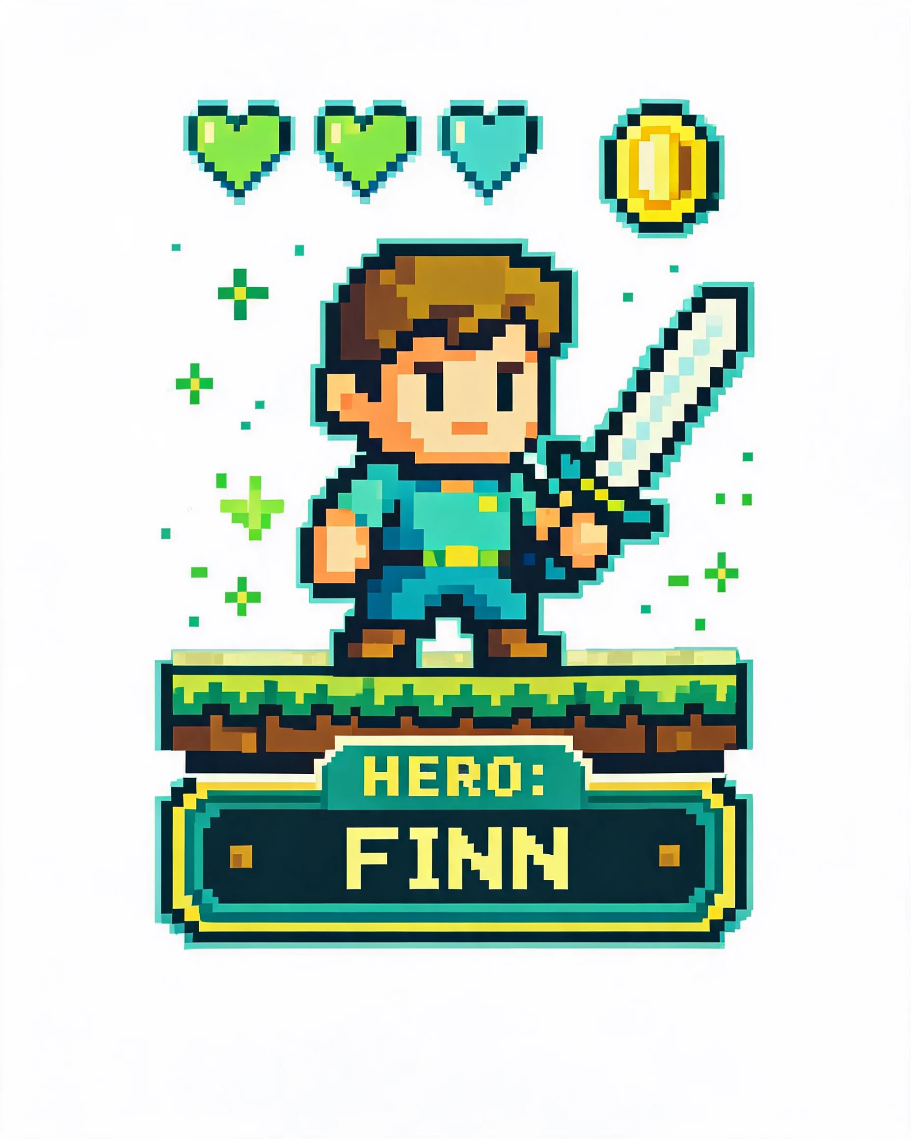 Pixel Hero Avatar Personalized Gamer Shirt