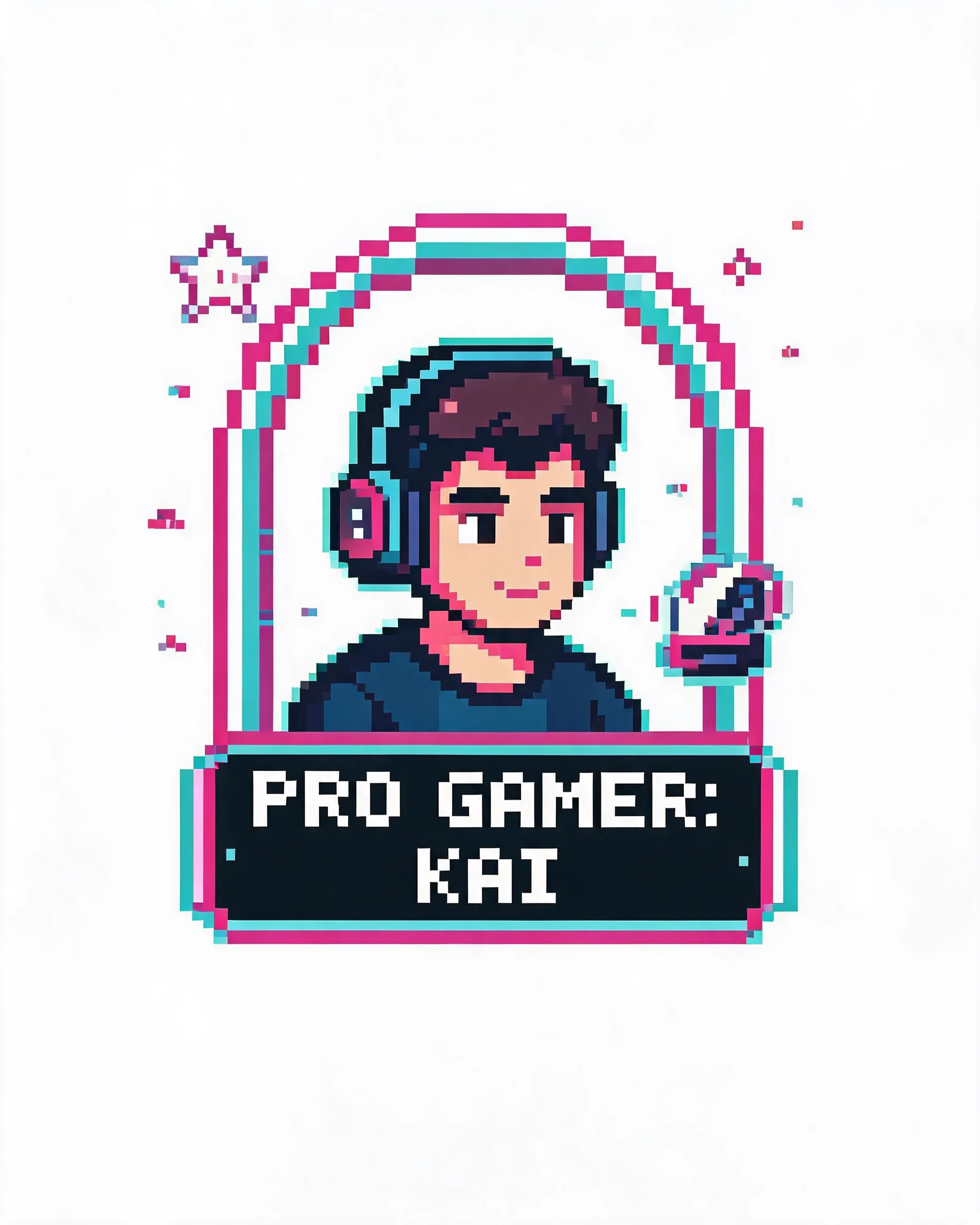 Pro Gamer Headset Avatar Personalized Shirt