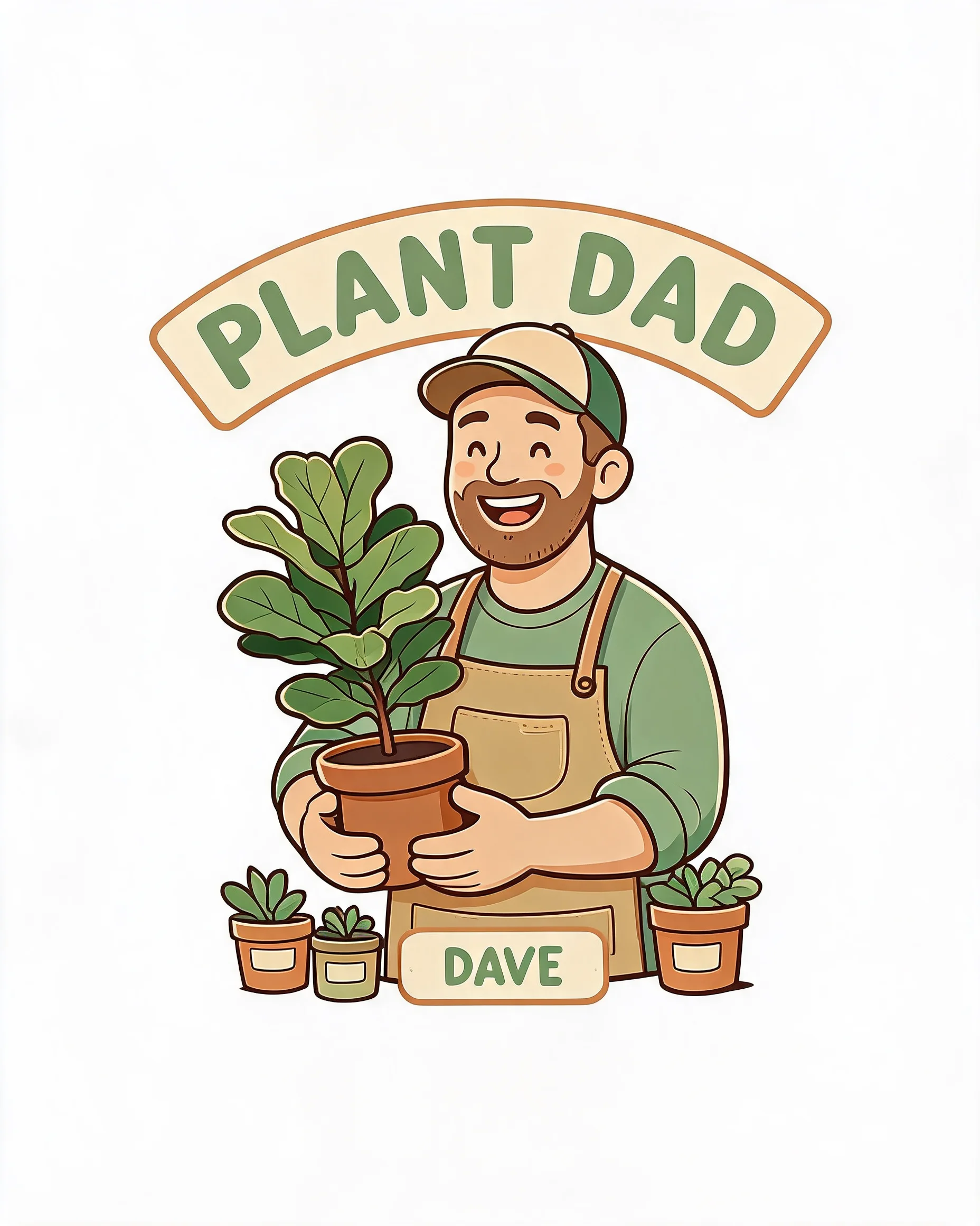 Plant Dad Personalized Gardening Shirt