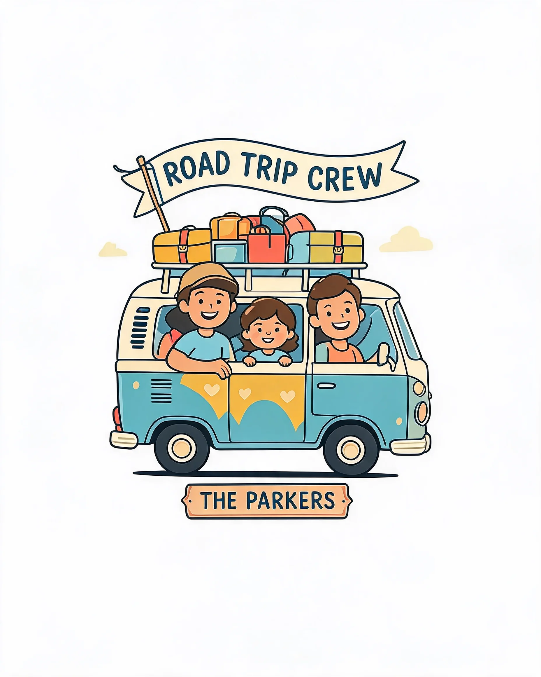 Road Trip Crew Family Personalized Travel Shirt