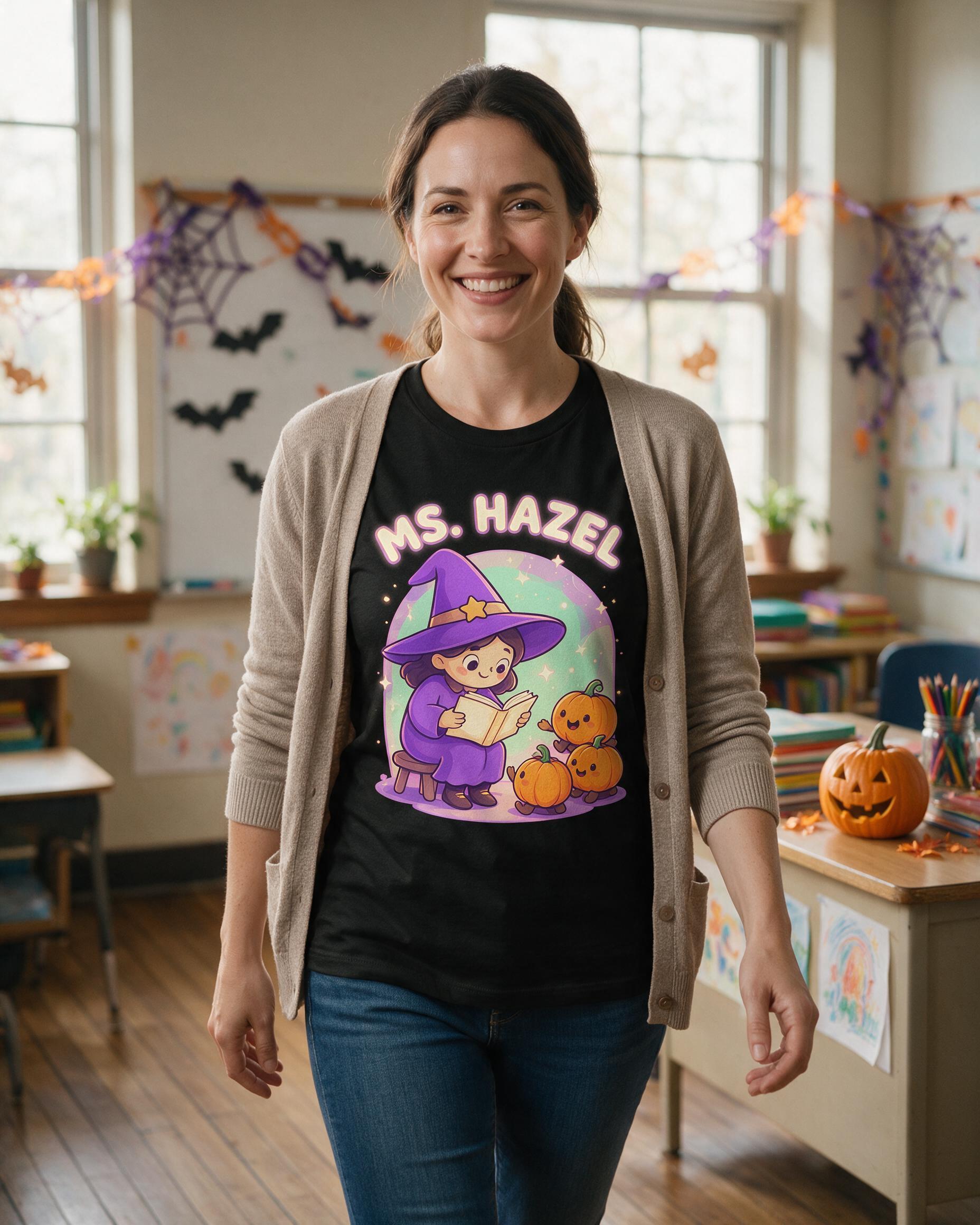 Halloween Teacher Witch Hat Avatar Shirt Storytime Pumpkins β Black