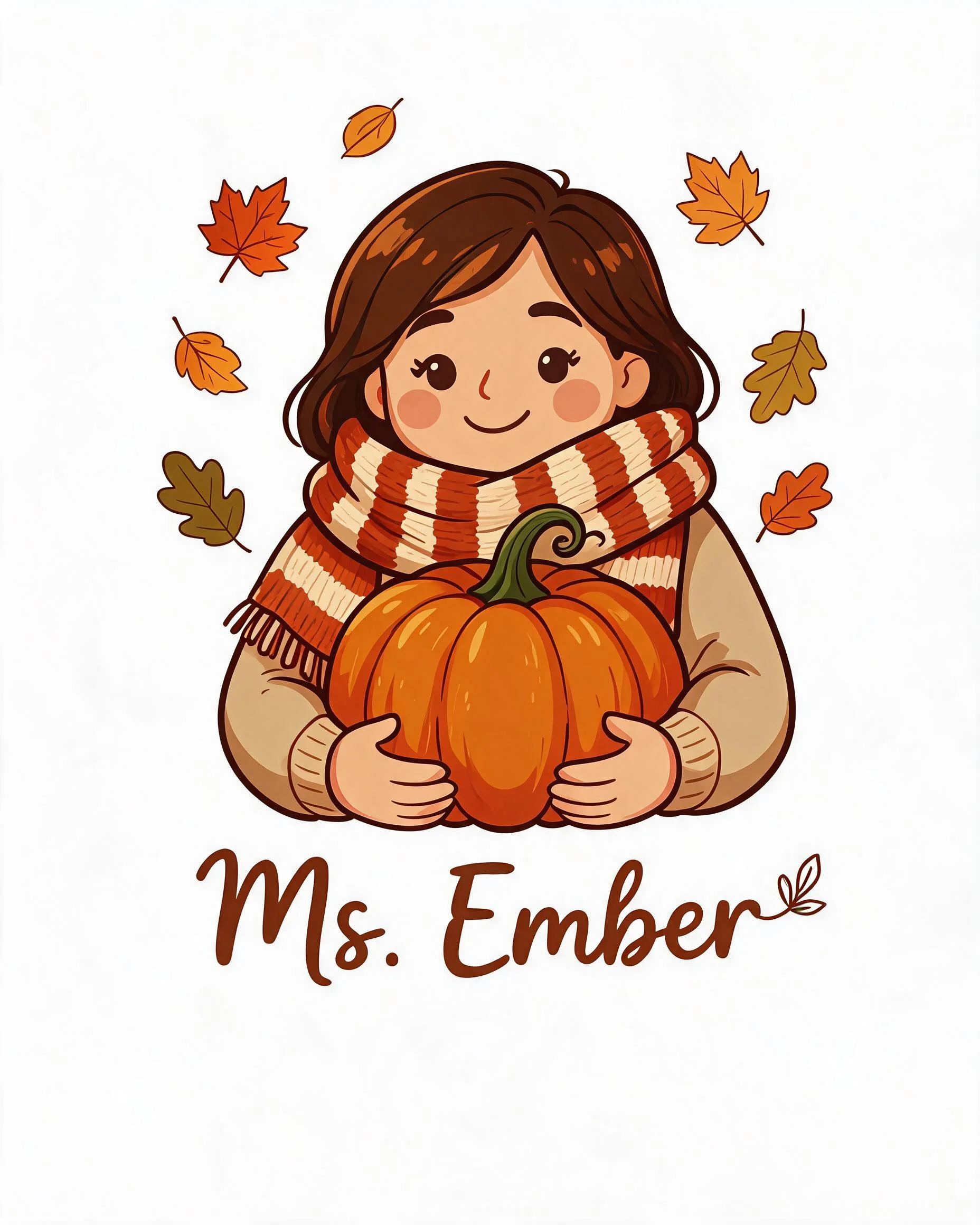 Fall Pumpkin Teacher Avatar Shirt Cozy Autumn Gift