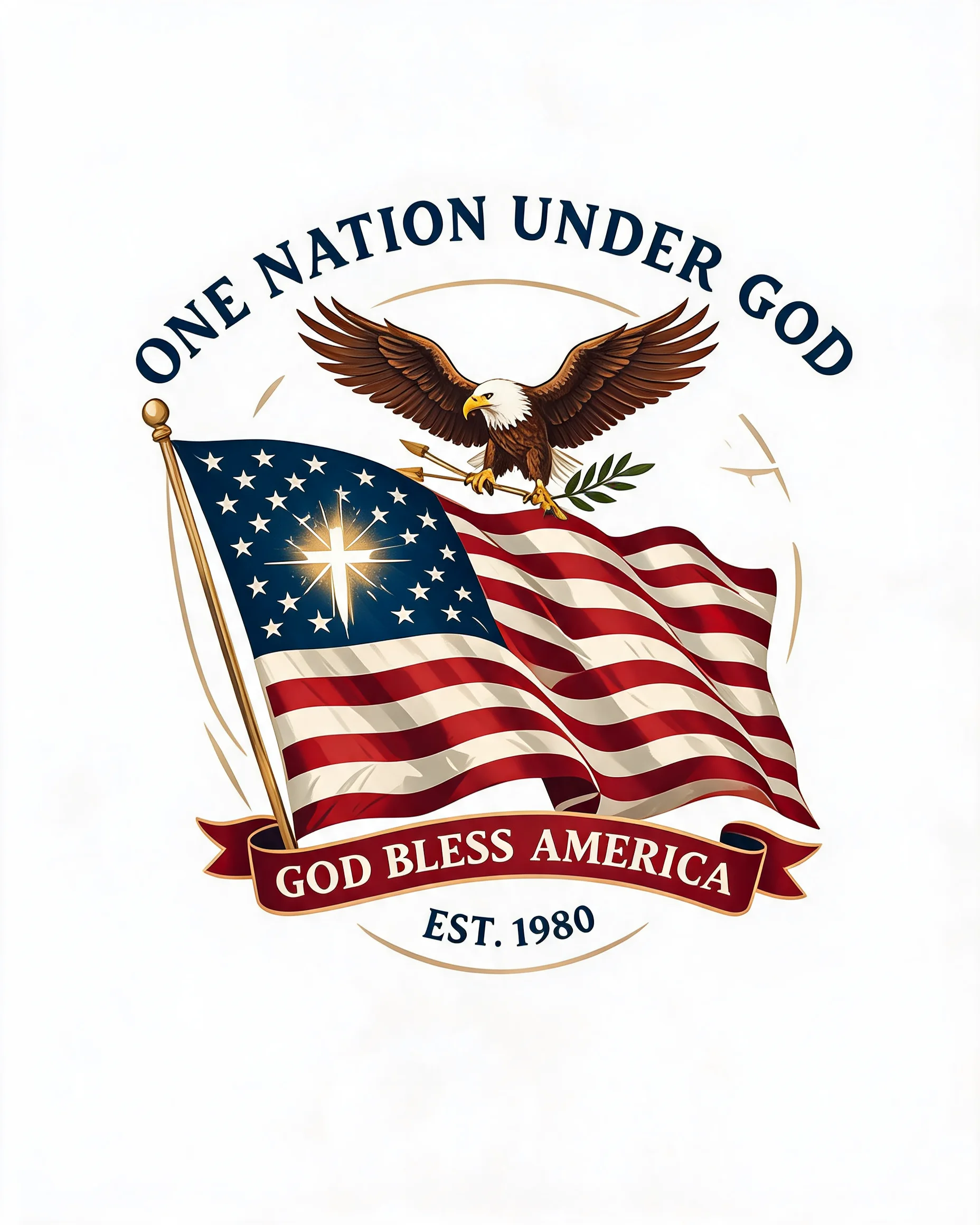 One Nation Under God Veteran Personalized Shirt