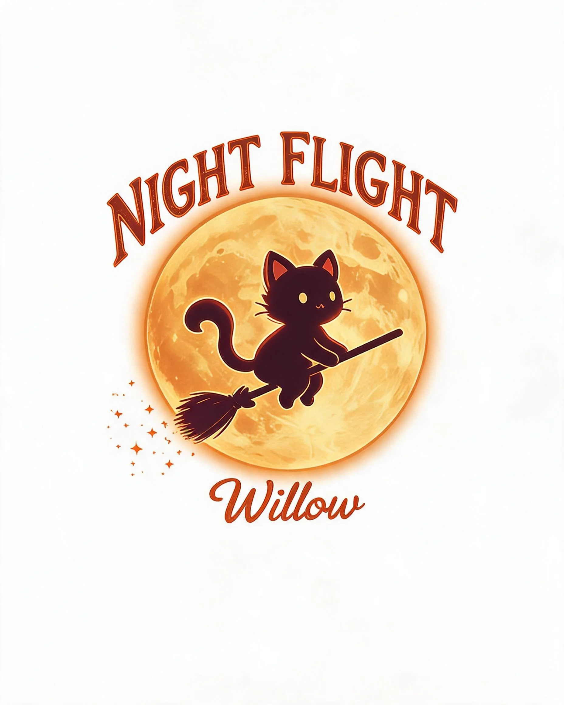 Night Flight Broomstick Cat Halloween Shirt