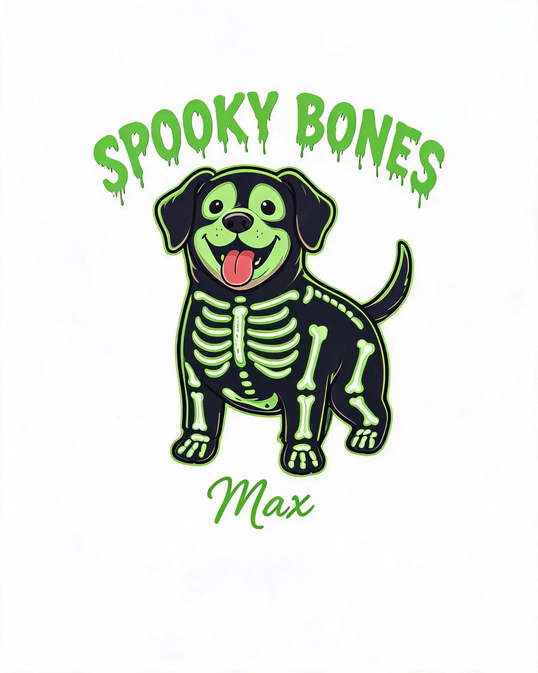 Spooky Bones Skeleton Dog Halloween Shirt