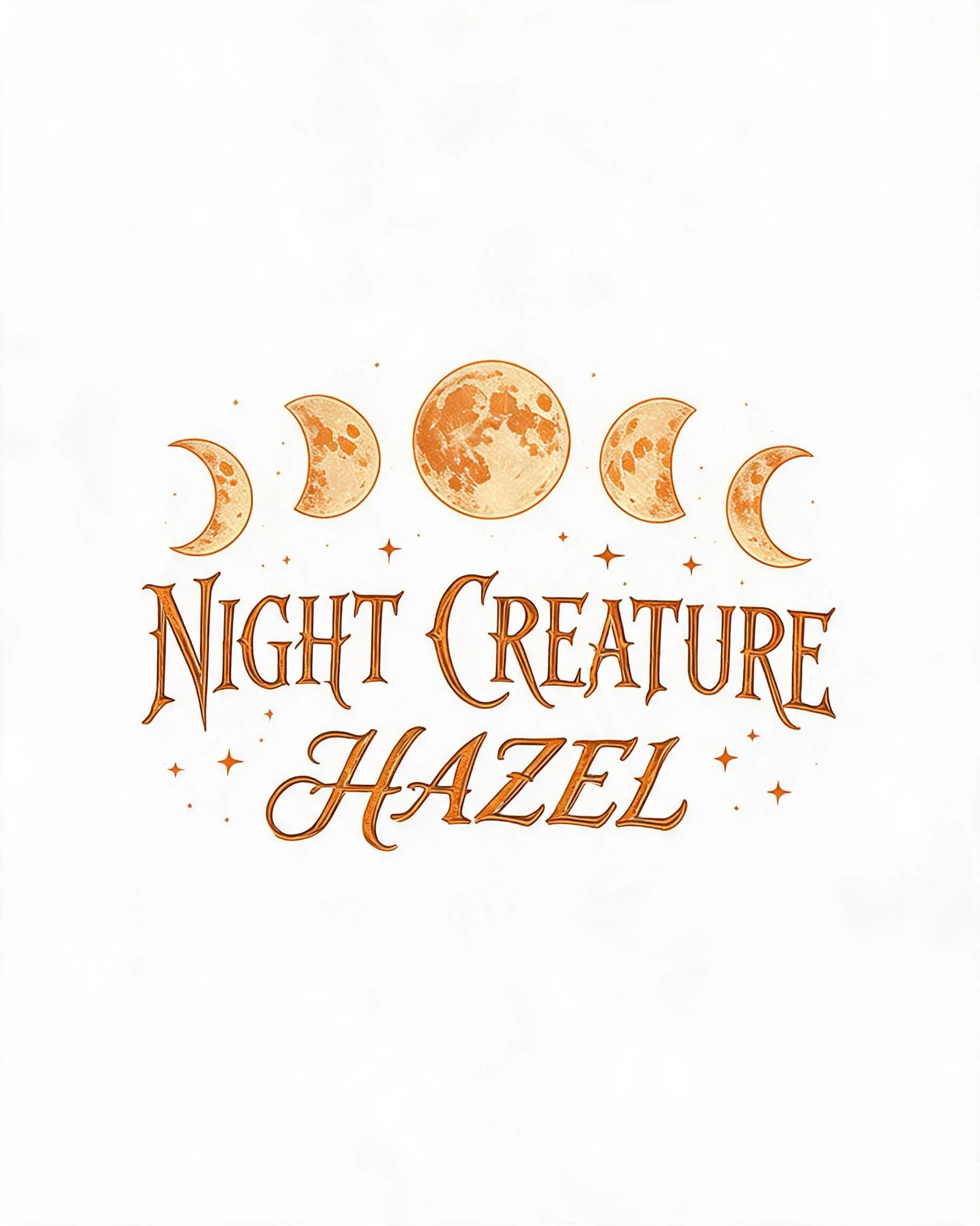 Night Creature Moon Phases Custom Name Tee