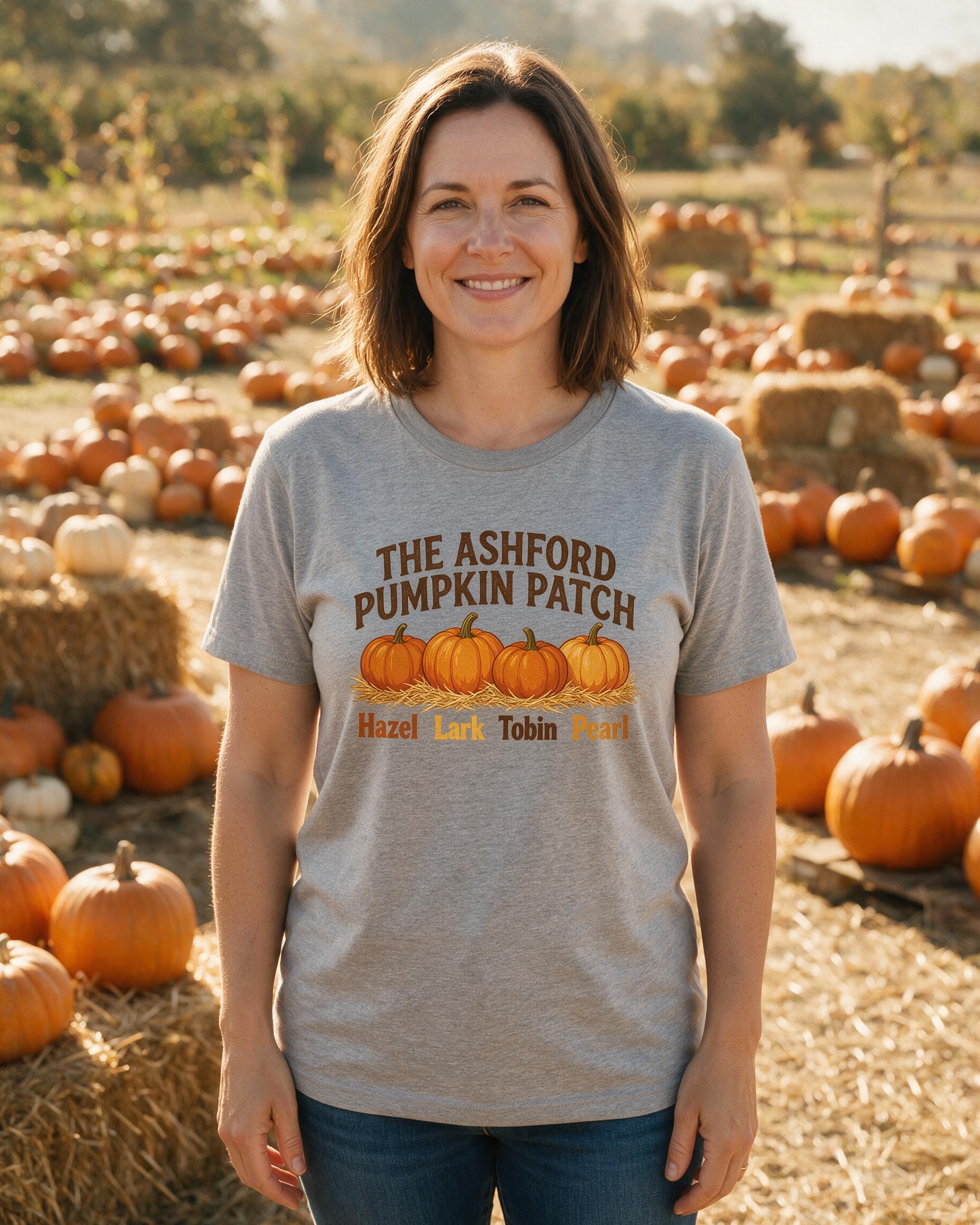 Our Pumpkin Patch Family Of Four Fall Shirt β Sport Grey