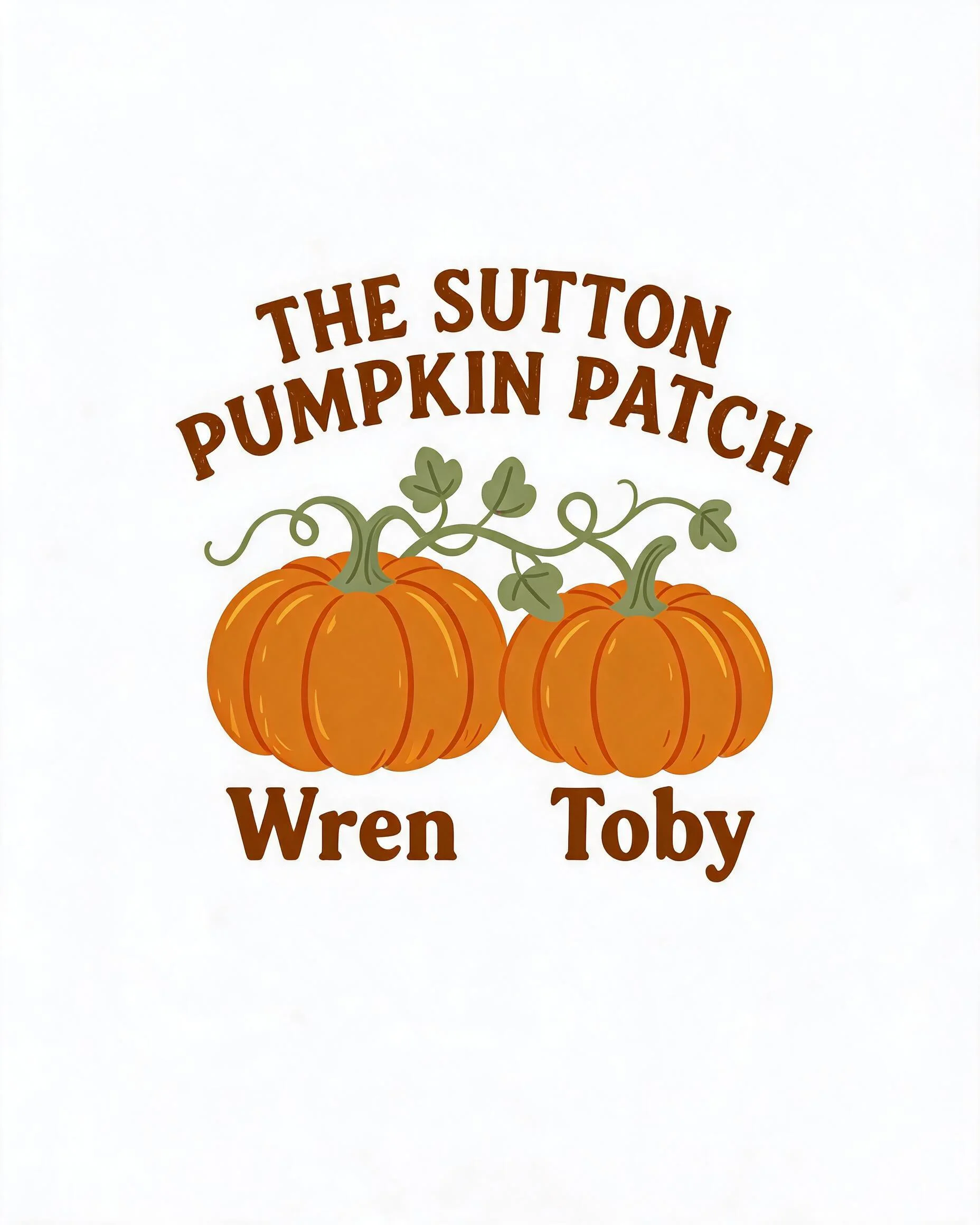 Family Pumpkin Patch Two Names Fall Shirt