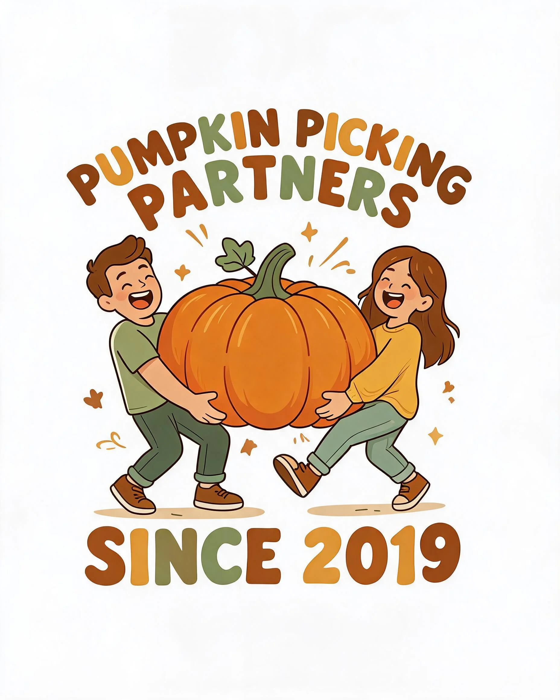 Pumpkin Picking Partners Couple Photo Fall Shirt