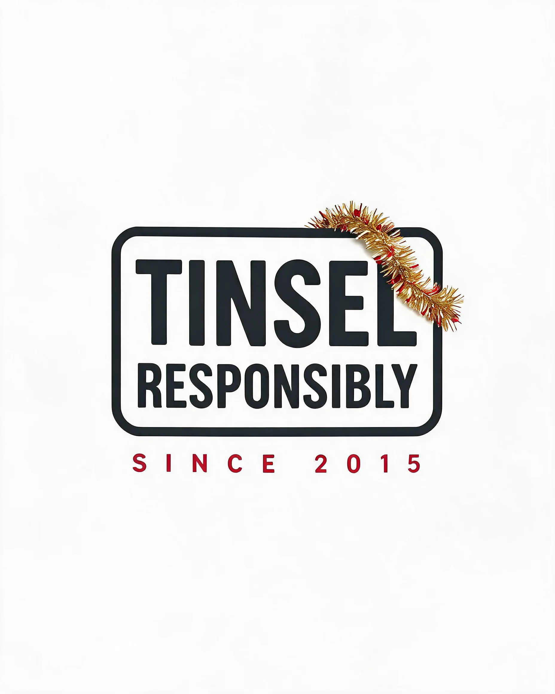Tinsel Responsibly Funny Year Christmas Shirt