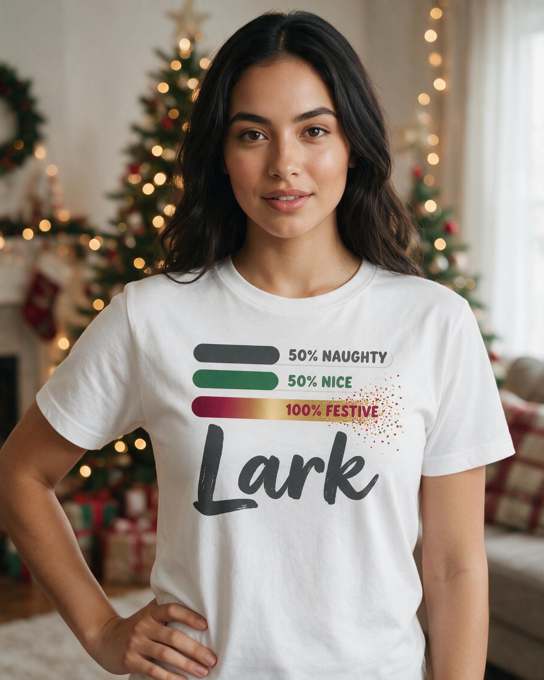 Fifty Fifty One Hundred Percent Festive Funny Shirt — White