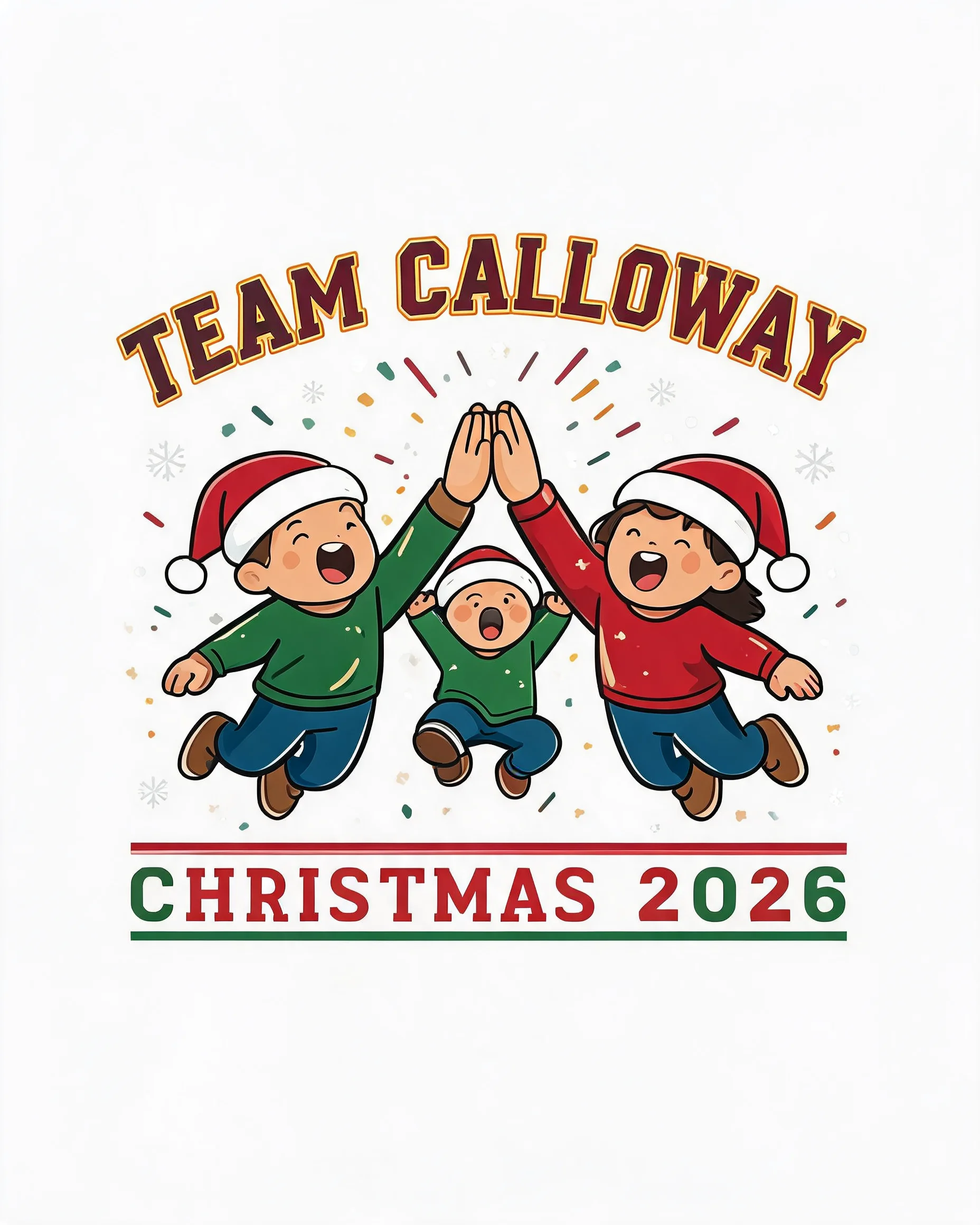 Team Family Christmas Jump Photo Matching Shirt