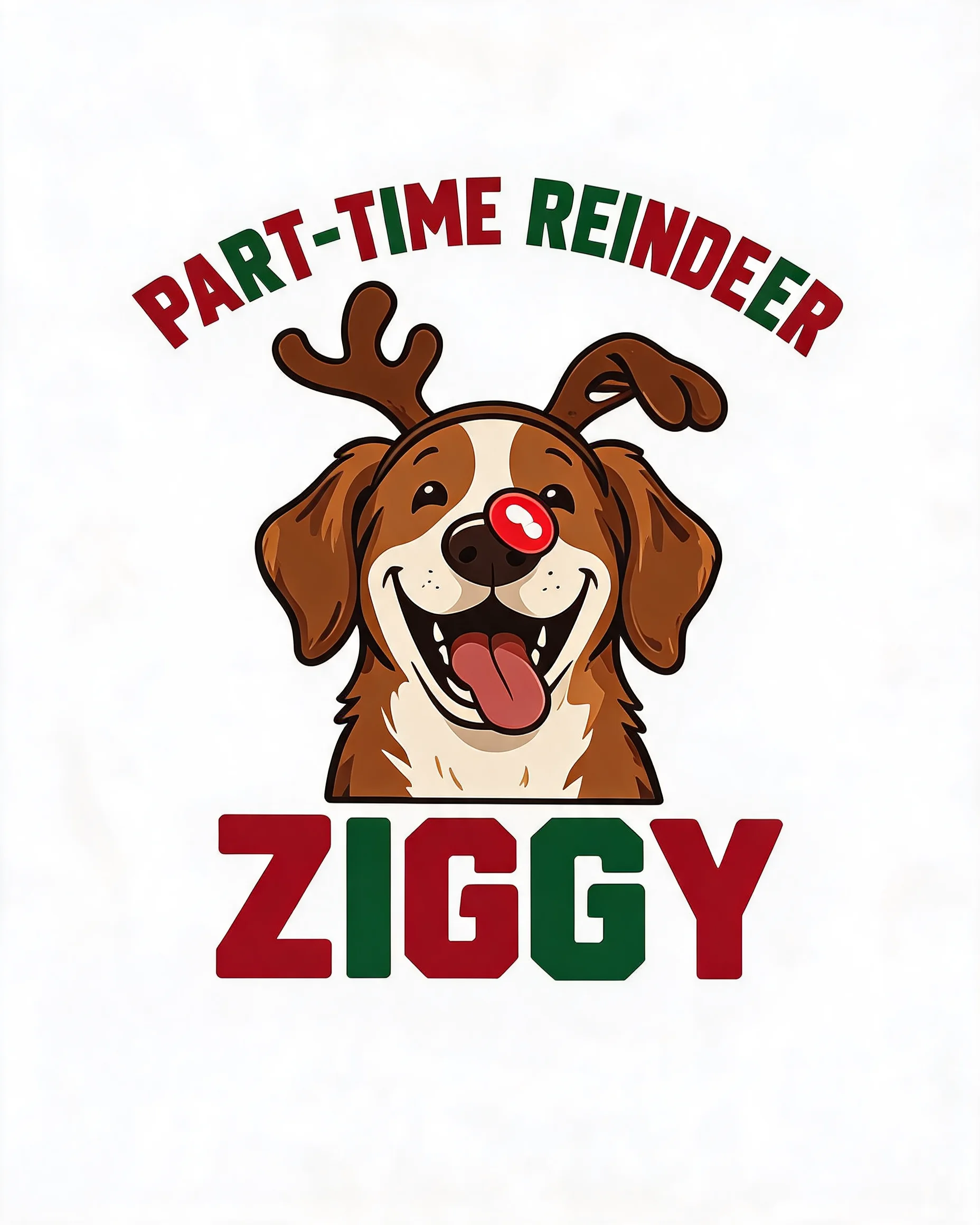 Part Time Reindeer Dog Photo Christmas Shirt