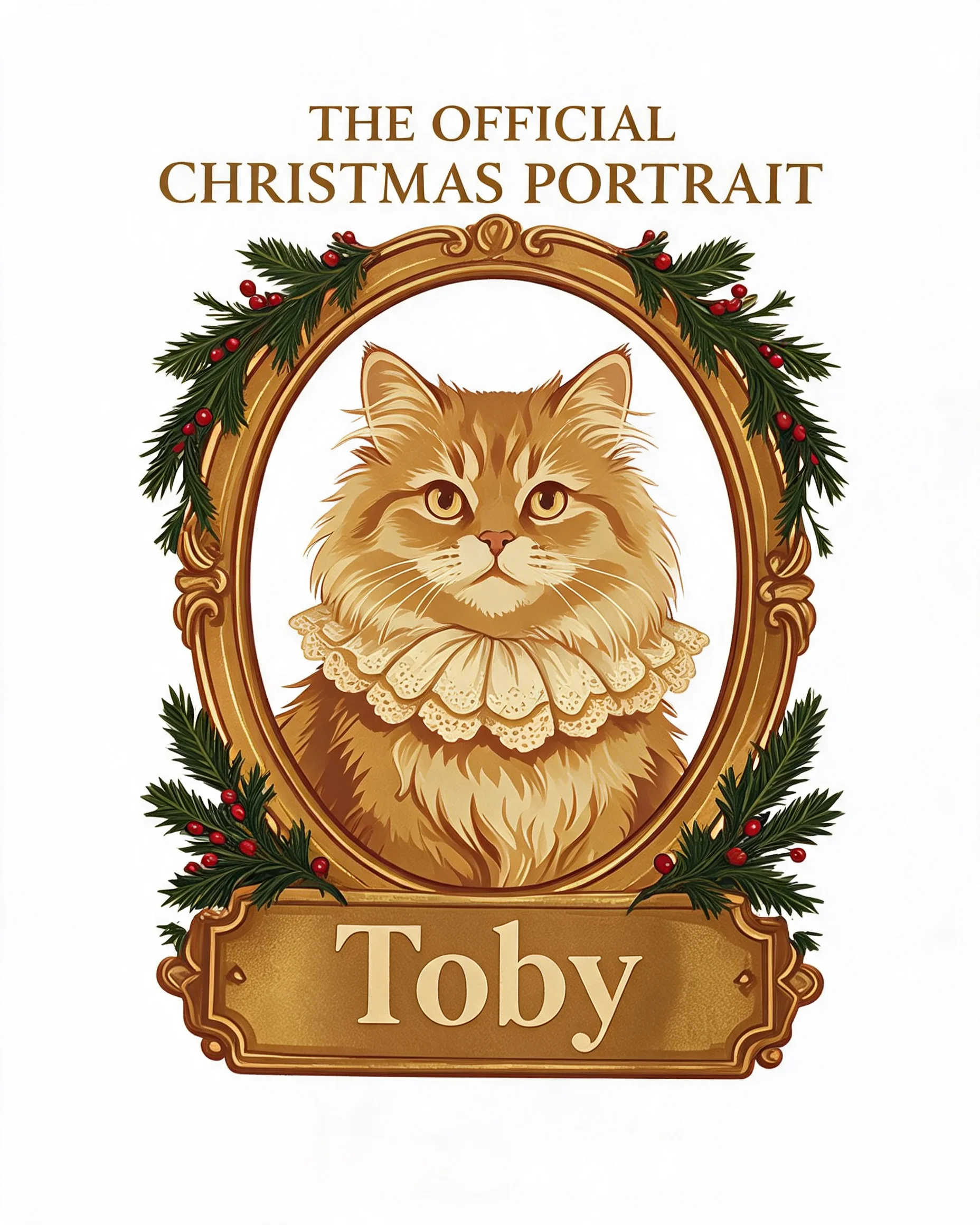 Official Christmas Portrait Pet Photo Shirt