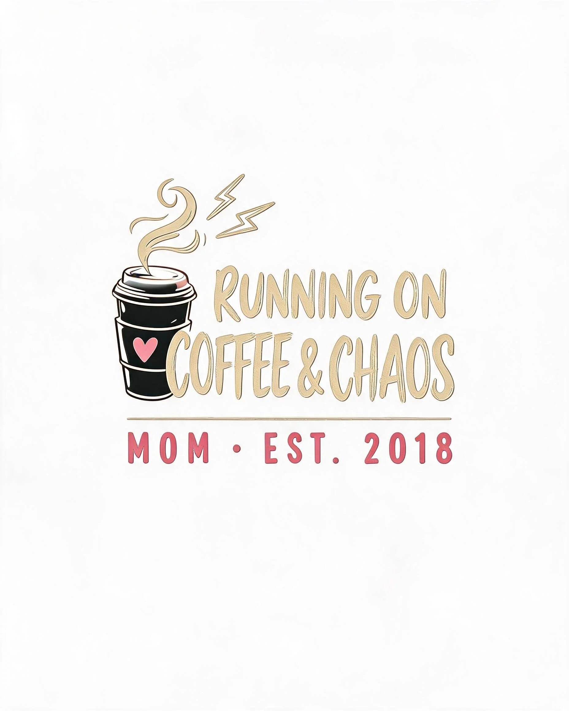 Running On Coffee And Chaos Mom Est Year Personalized Shirt