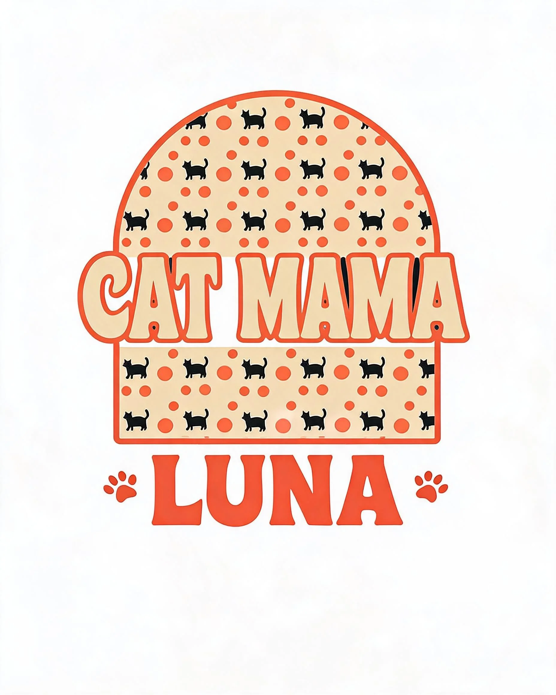 Polka Dot Cats Pattern Cat Mama Personalized Shirt