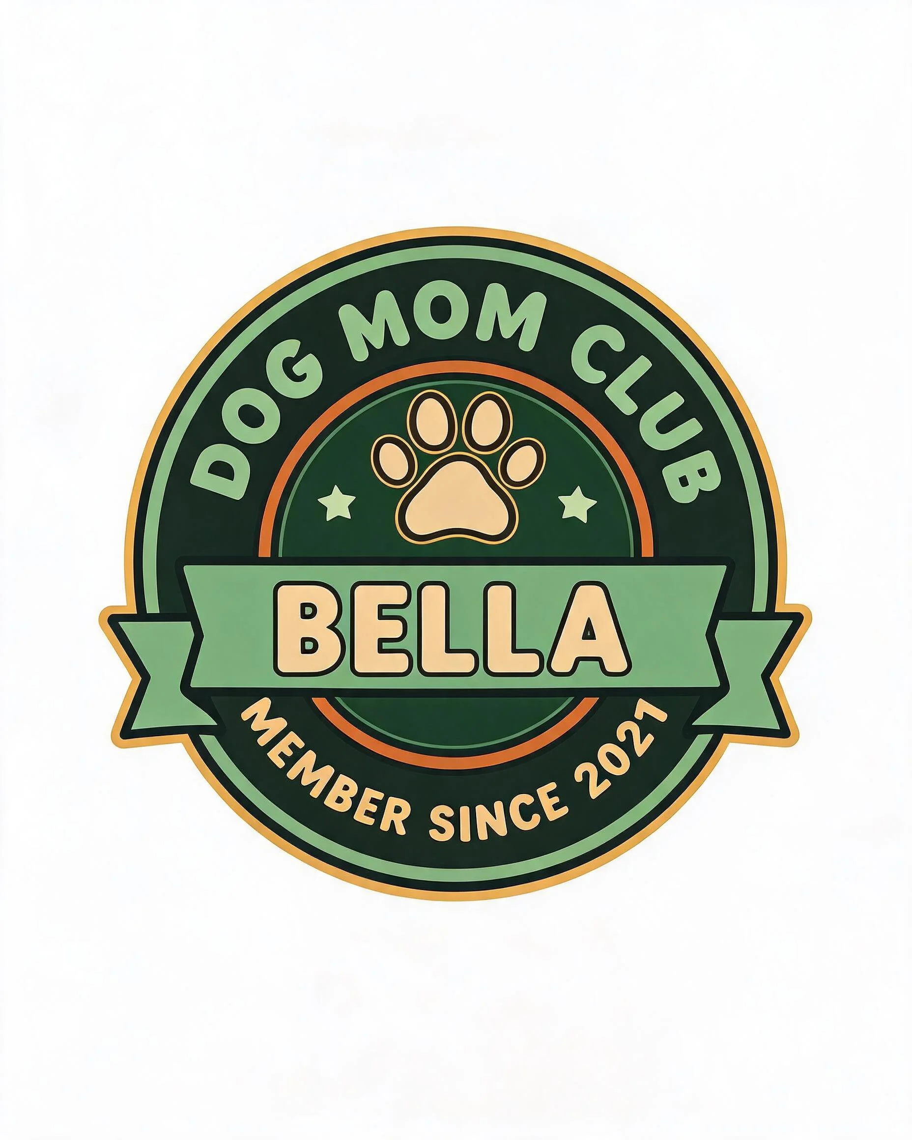 Dog Mom Club Member Since Badge Personalized Shirt