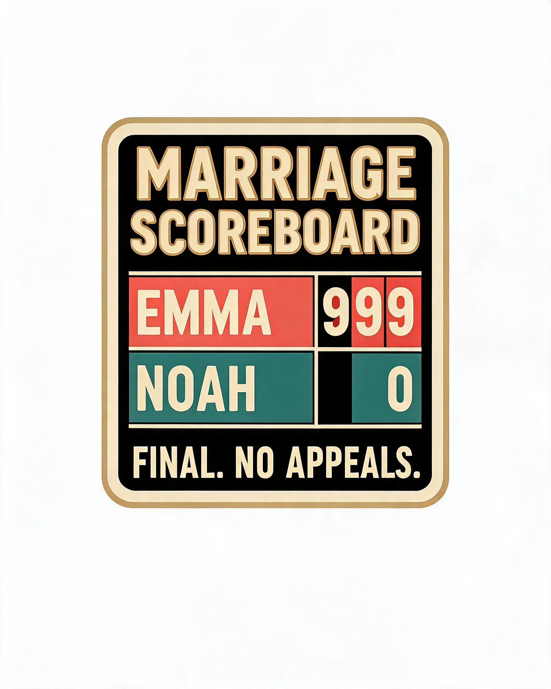 Marriage Scoreboard Funny Couple Two Names Personalized Tank Top