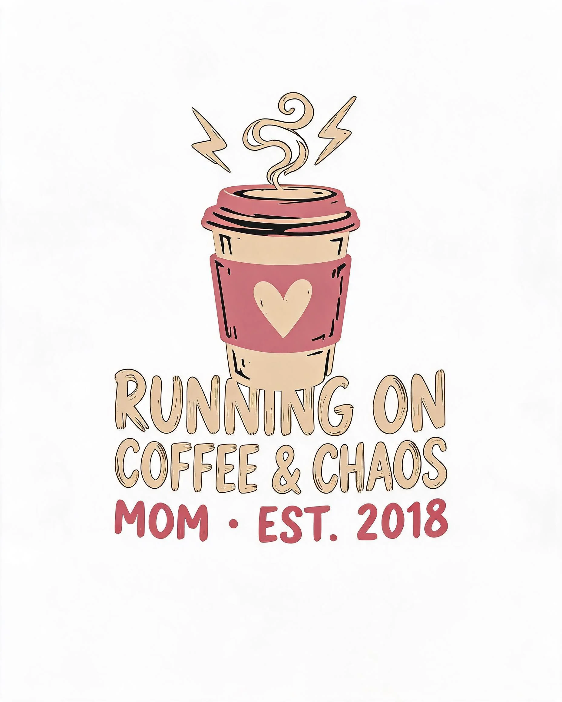 Running On Coffee And Chaos Mom Est Year Personalized Tank Top