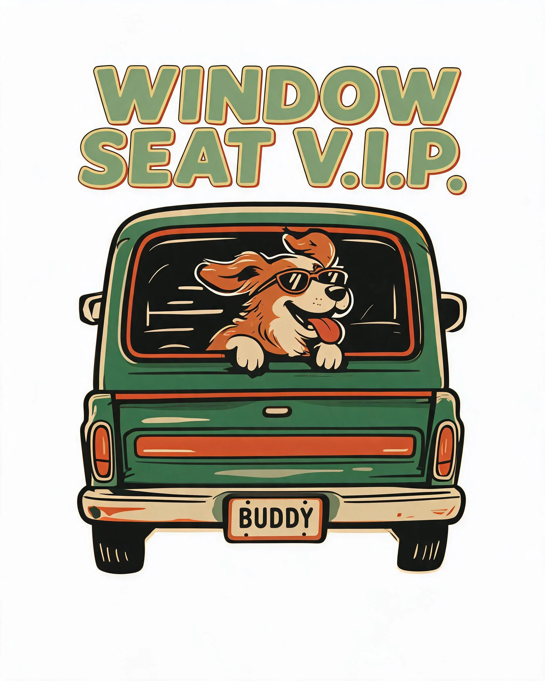 Window Seat VIP Dog In Truck Personalized Tank Top