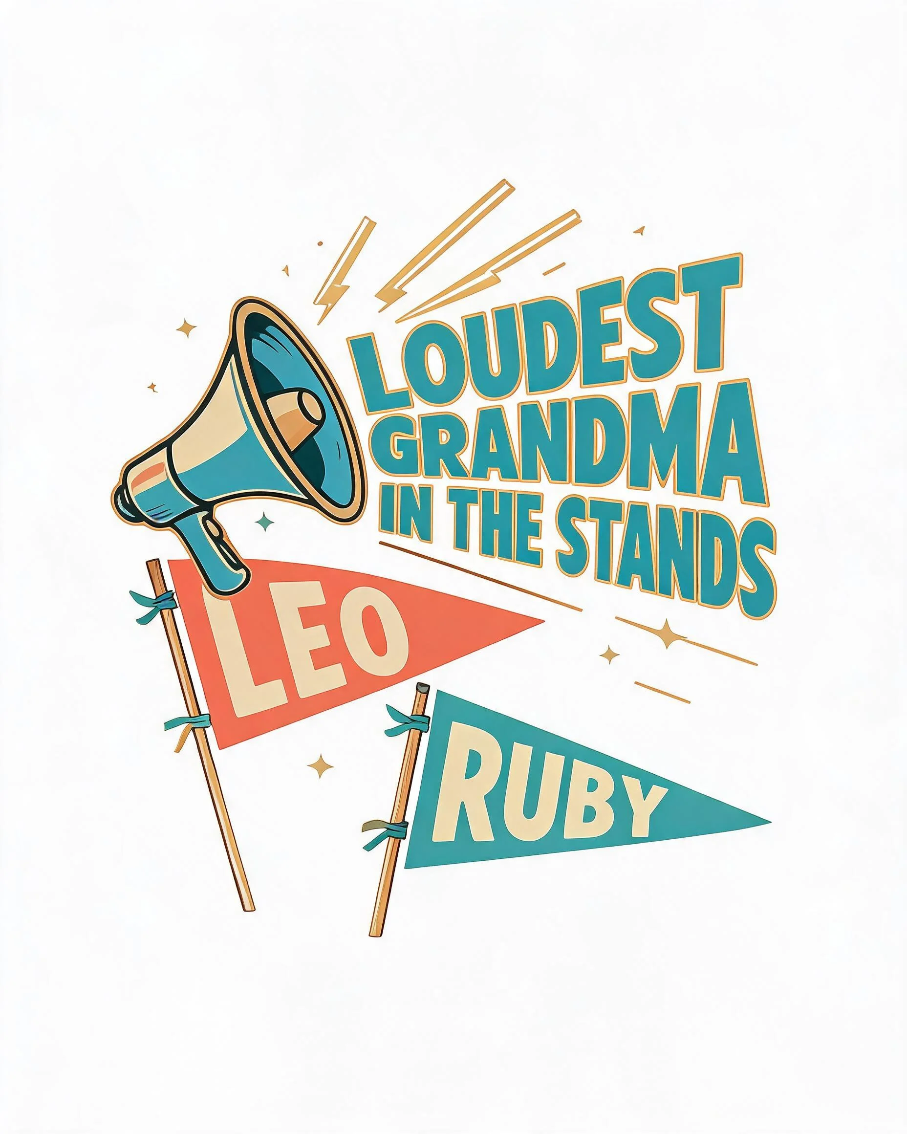 Loudest Grandma In The Stands Two Names Personalized Tank Top